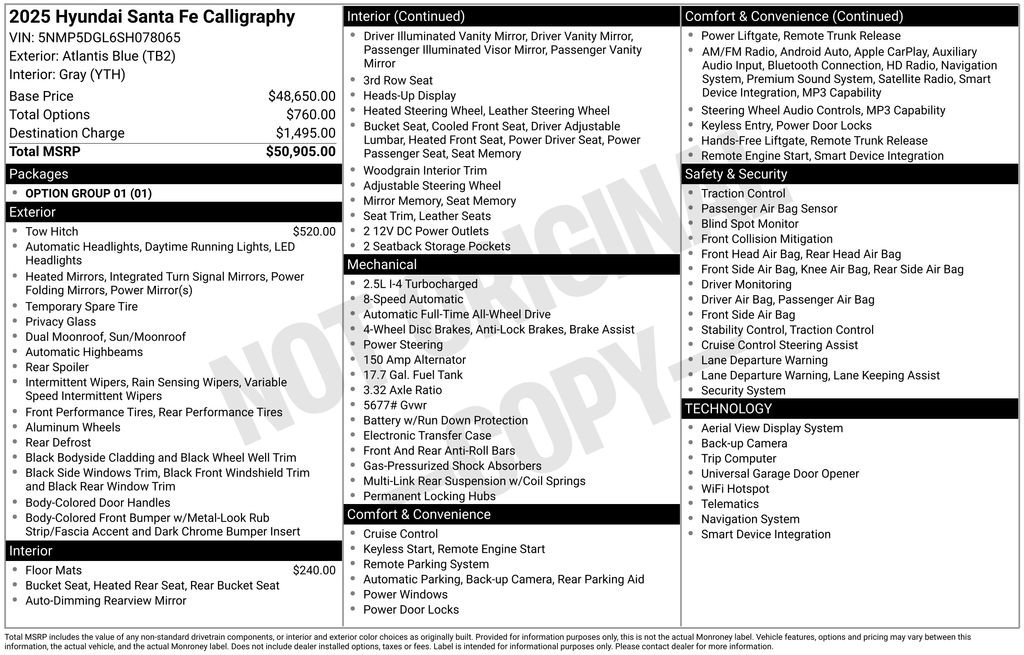 Used 2025 Hyundai Santa Fe Calligraphy image 5