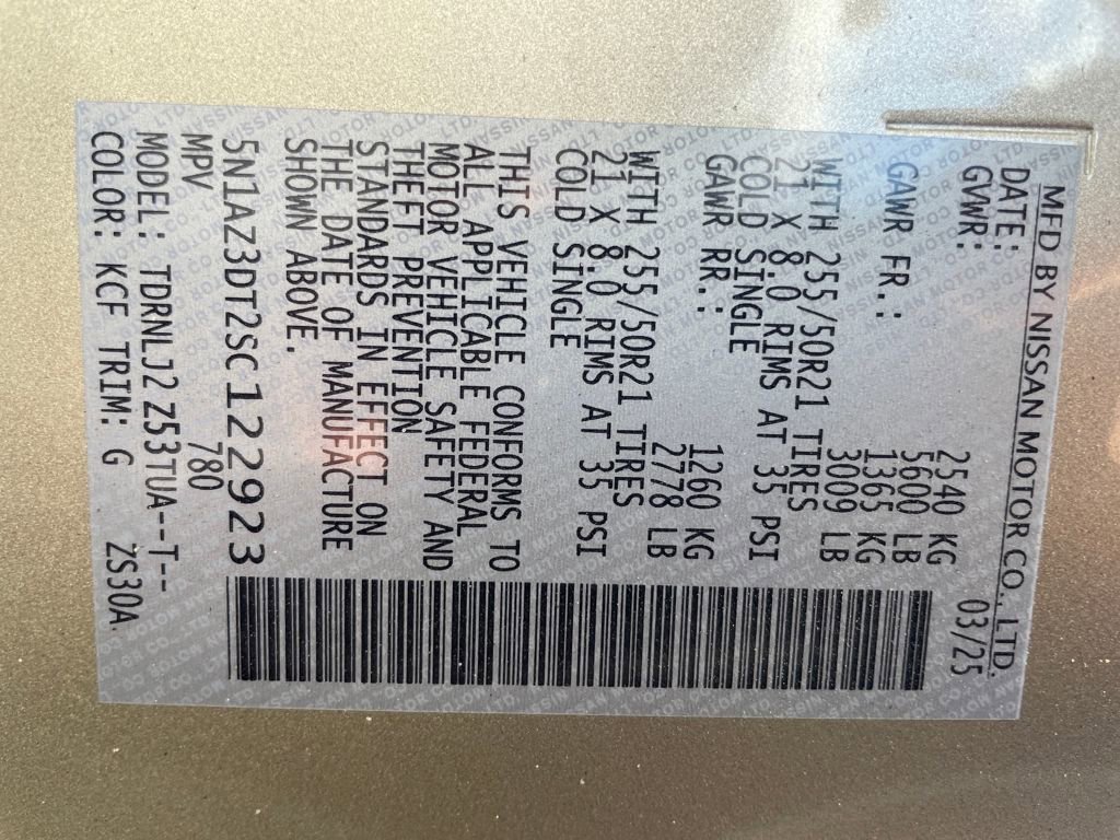 Used 2025 Nissan Murano Platinum w/ Cargo Package image 17