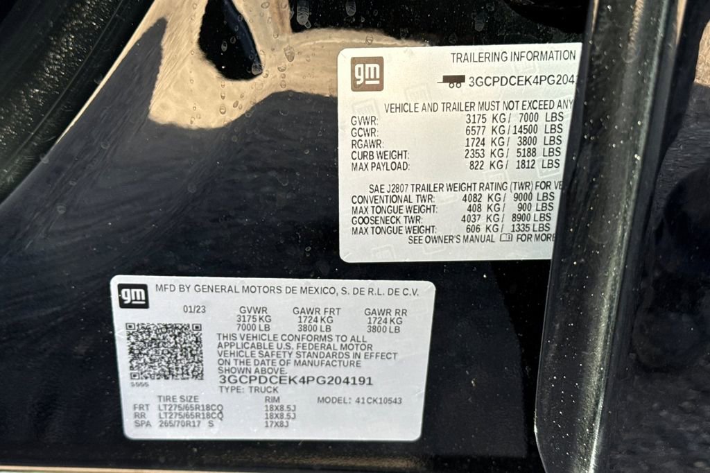 Certified 2023 Chevrolet Silverado 1500 Custom Trail Boss AWD/4WD image 33