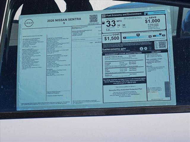 New 2026 Nissan Sentra S w/ Floor Mat Package image 15