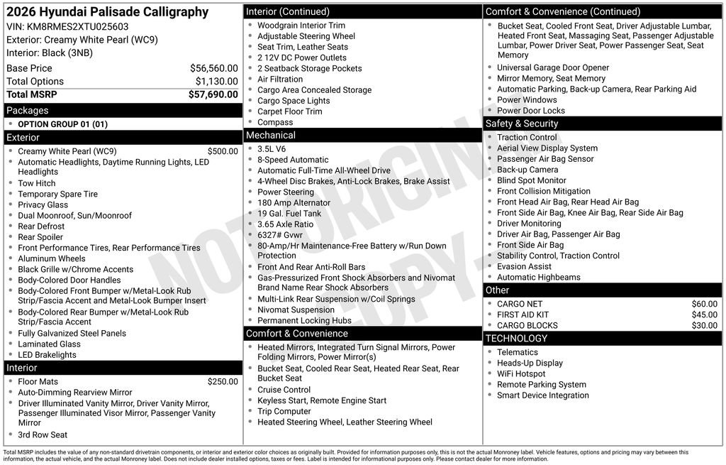 New 2026 Hyundai Palisade Calligraphy image 4