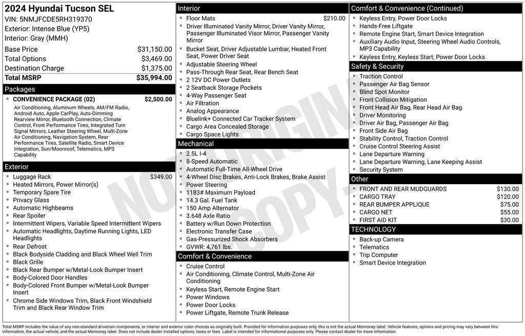 Certified 2024 Hyundai Tucson SEL w/ Convenience Package AWD/4WD image 31