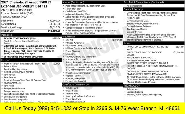 Used 2021 Chevrolet Silverado 1500 LT w/ Remote Start Package AWD/4WD image 2