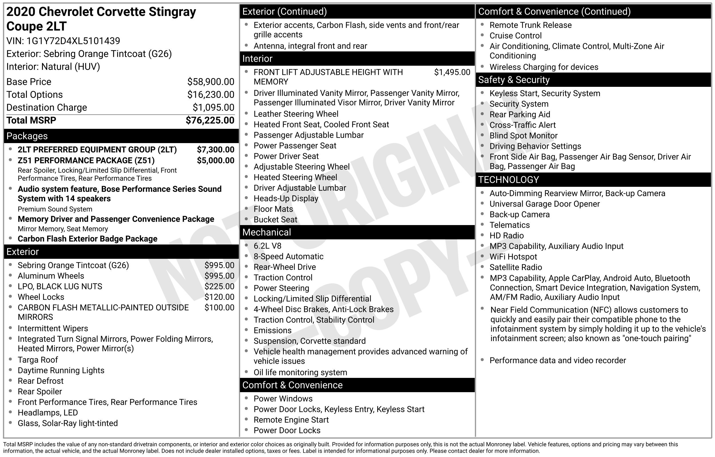 Used 2020 Chevrolet Corvette Stingray Preferred Cpe w/ 2LT Preferred Equipment Group RWD image 4