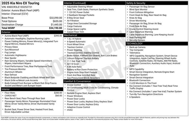 Certified 2025 Kia Niro EX Touring FWD image 52