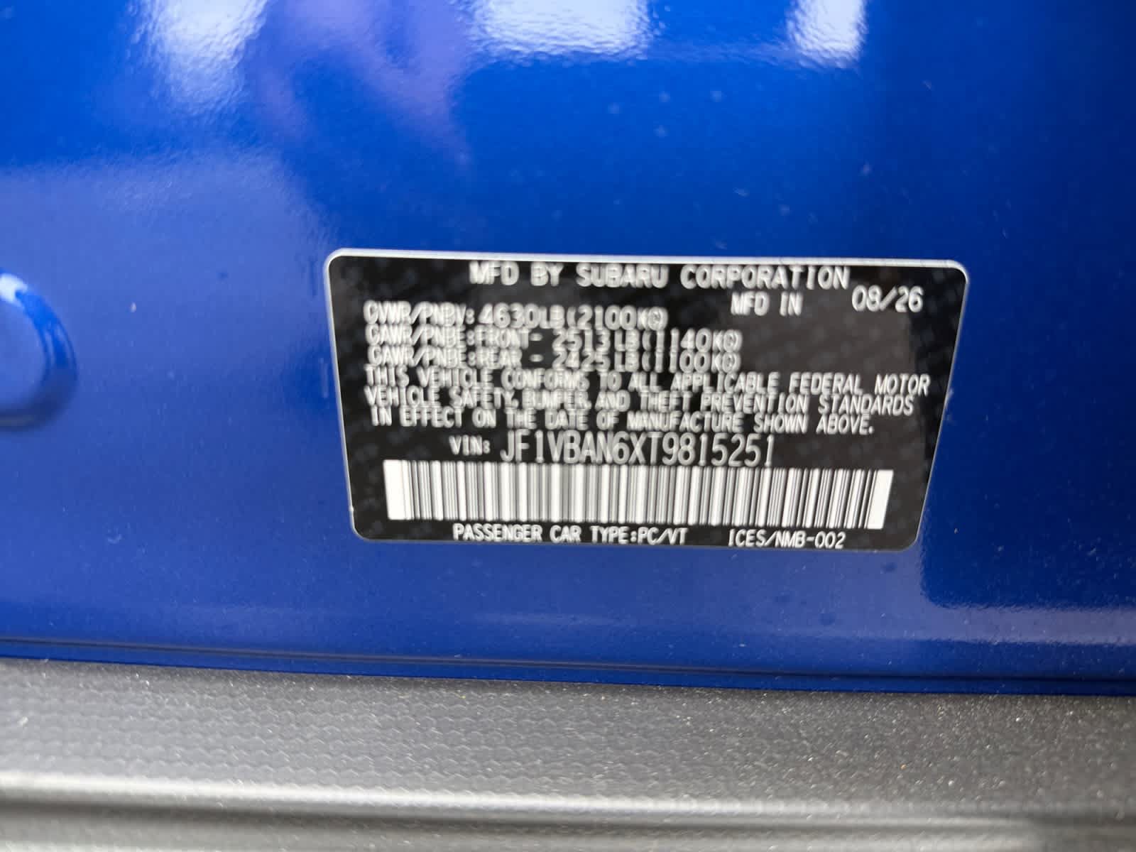 New 2026 Subaru WRX Limited AWD/4WD image 25