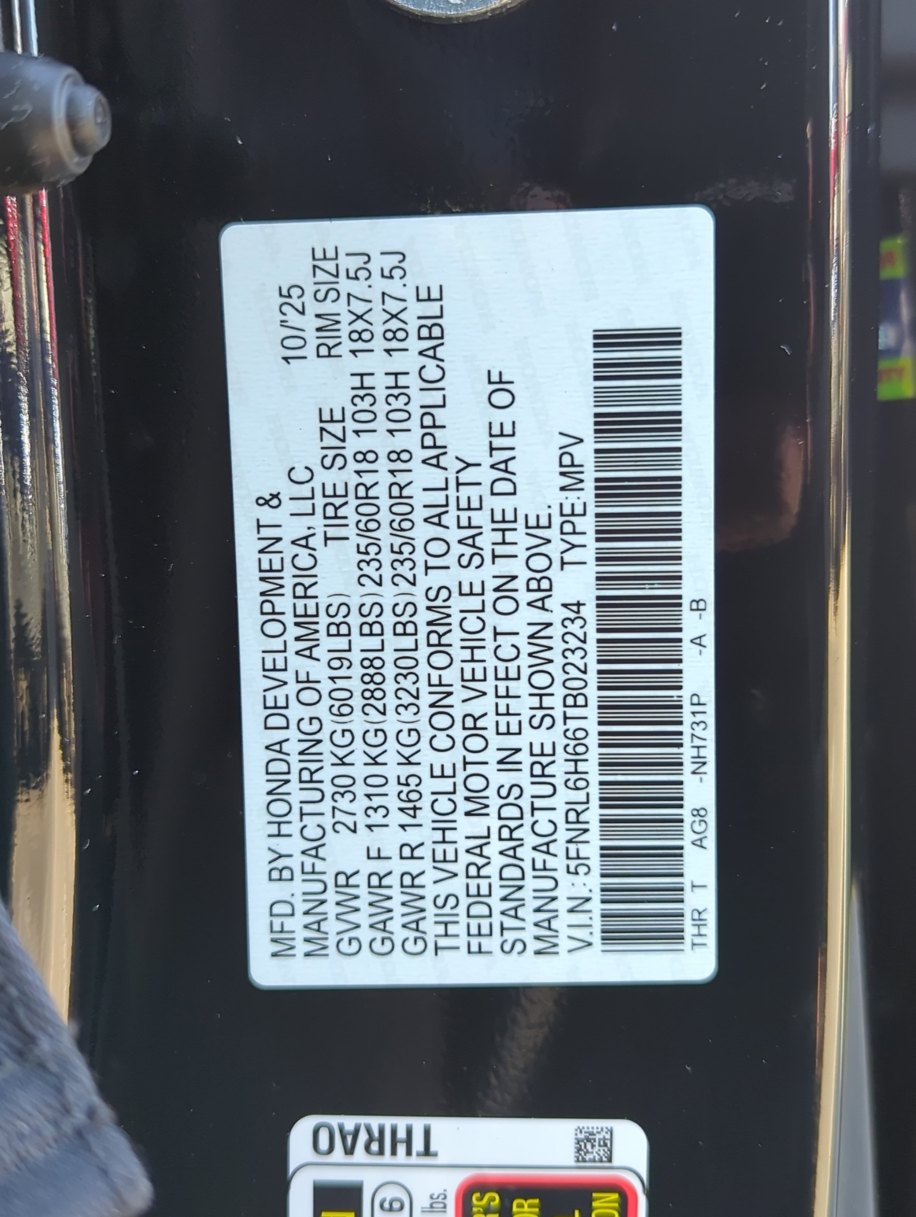 New 2026 Honda Odyssey EX-L image 31