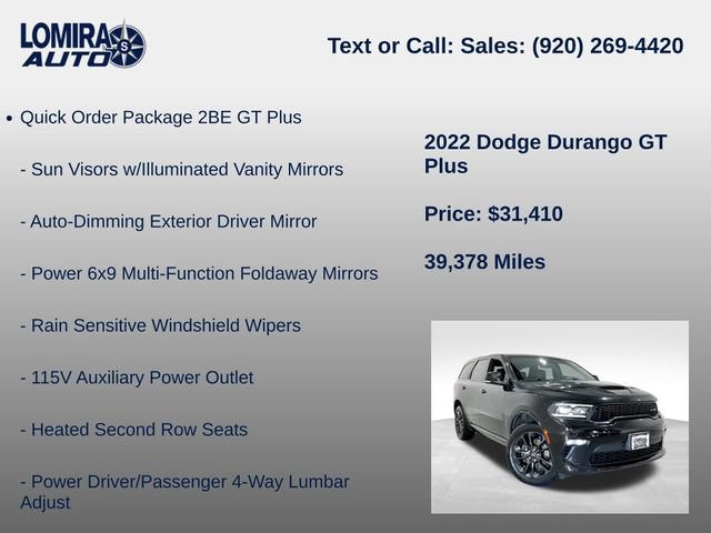 Used 2022 Dodge Durango GT w/ Blacktop Package AWD/4WD image 14