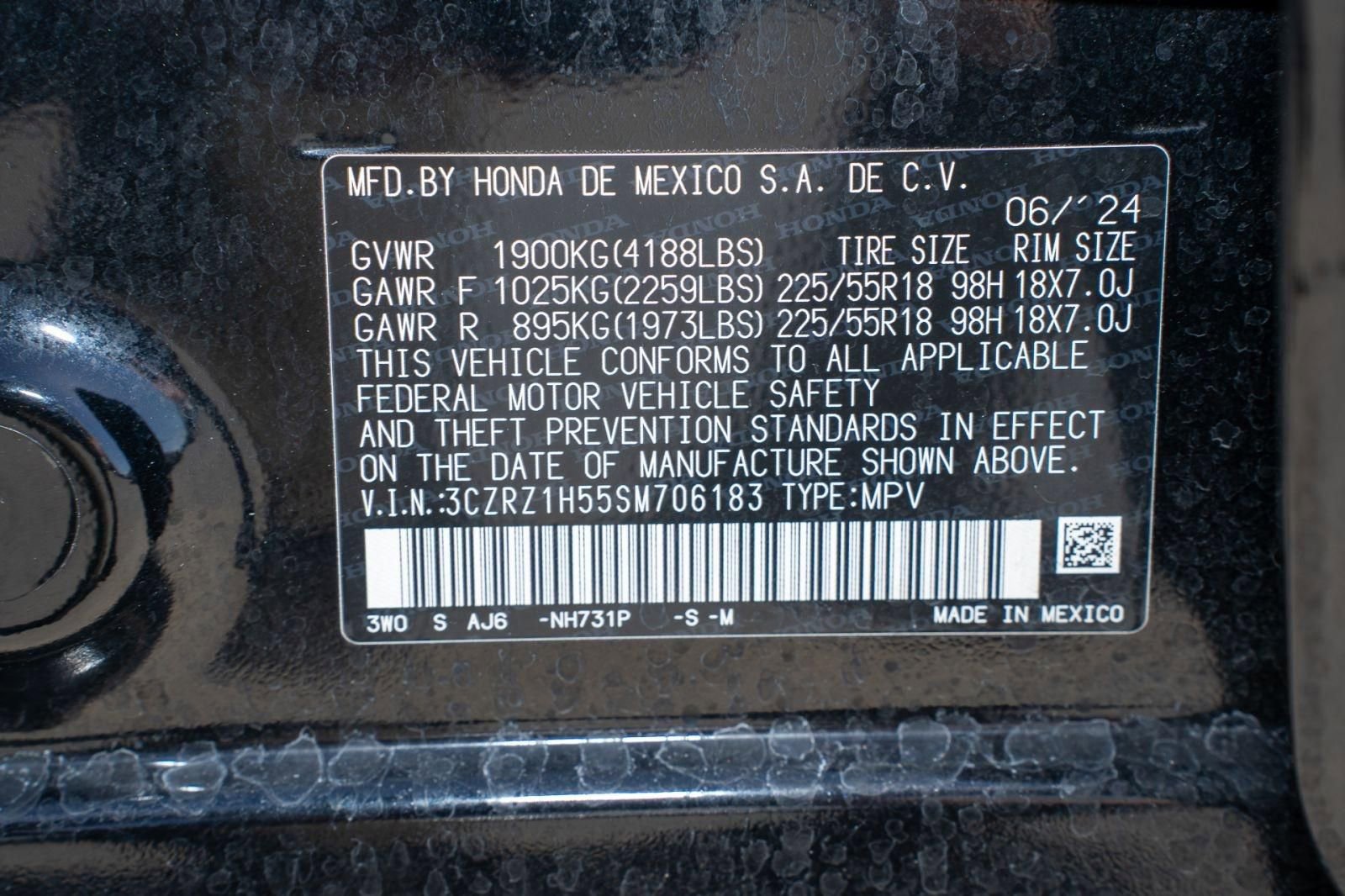 Certified 2025 Honda HR-V Sport image 38