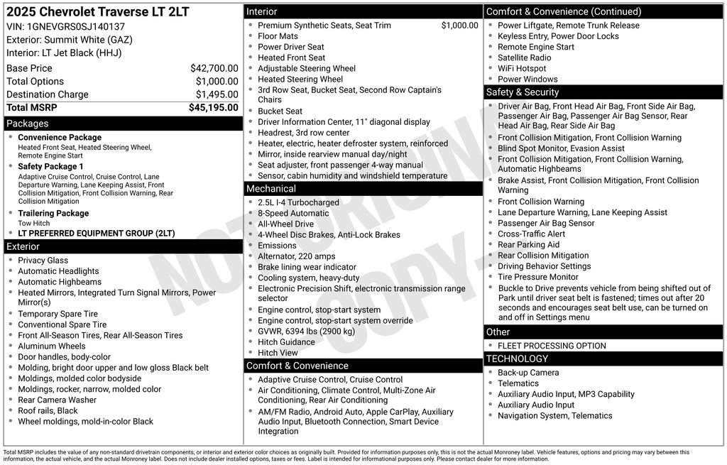 Used 2025 Chevrolet Traverse LT image 6