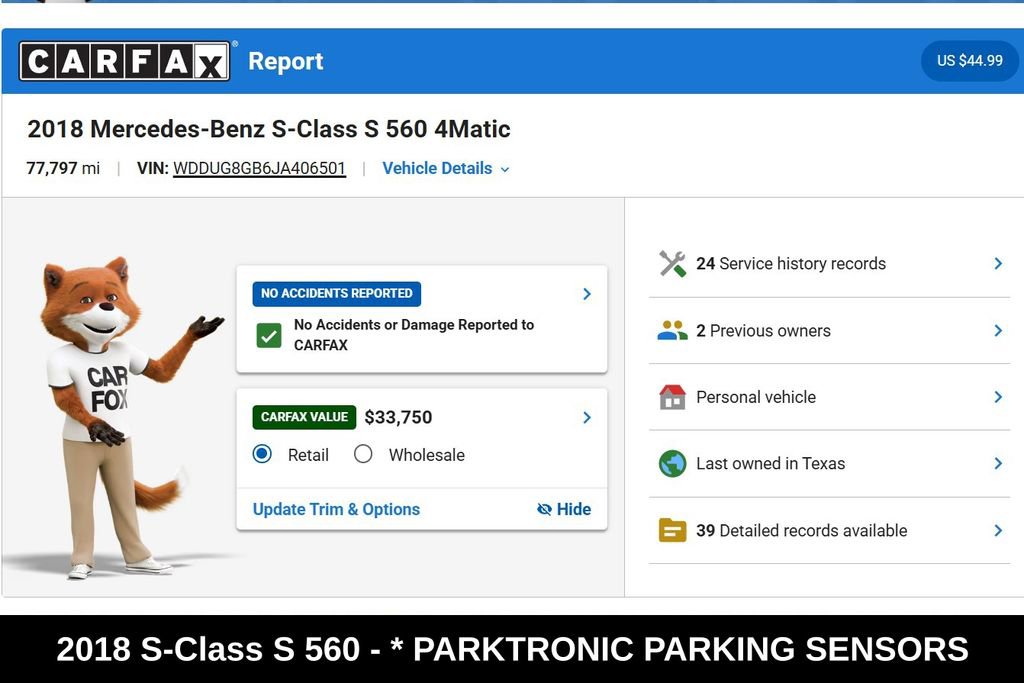 Used 2018 Mercedes-Benz S 560 4MATIC Sedan image 9