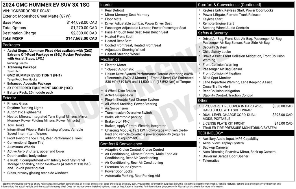 Used 2024 GMC Hummer EV 3X AWD/4WD image 78