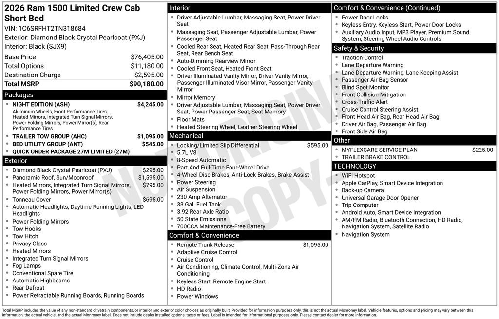 New 2026 RAM 1500 Limited w/ Night Edition AWD/4WD image 5
