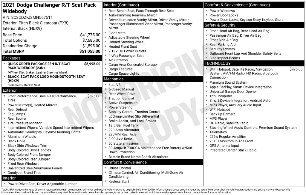 Used 2021 Dodge Challenger R/T Scat Pack RWD image 38