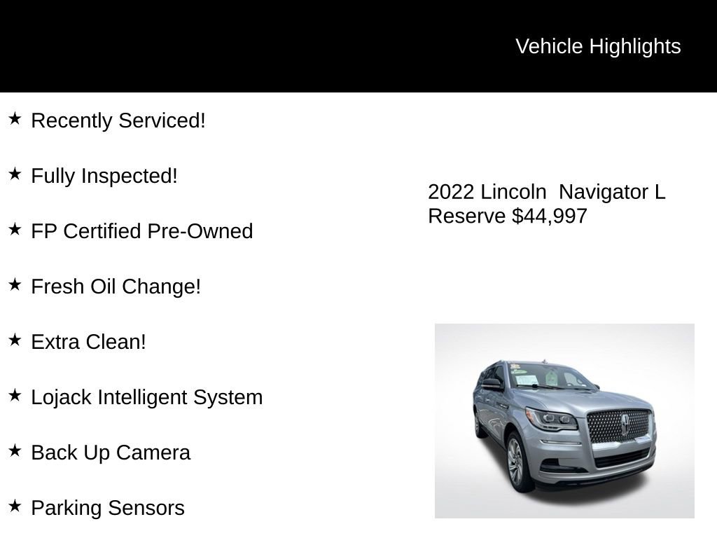 Used 2022 Lincoln Navigator L Reserve image 2