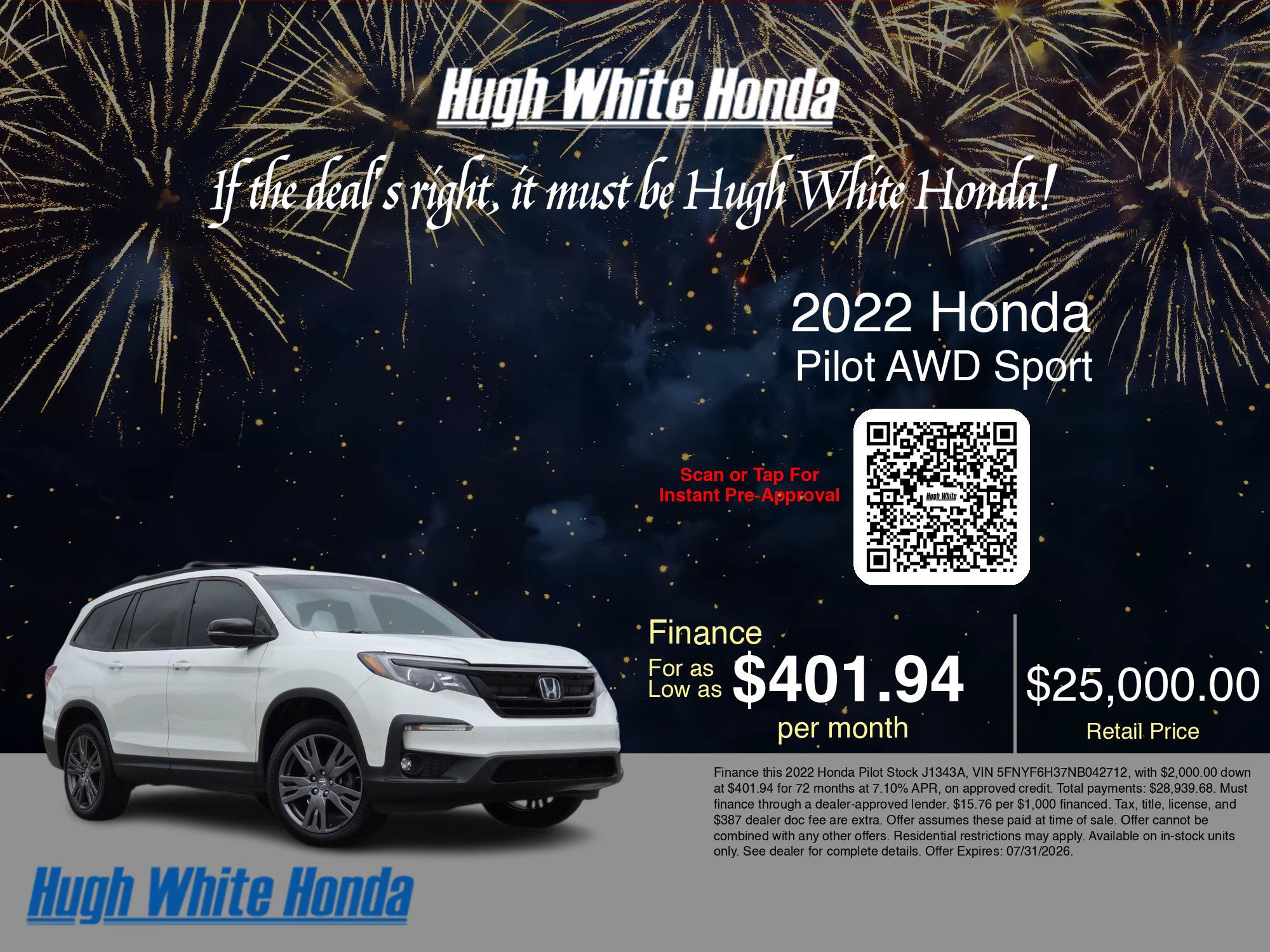 Used 2022 Honda Pilot Sport image 3