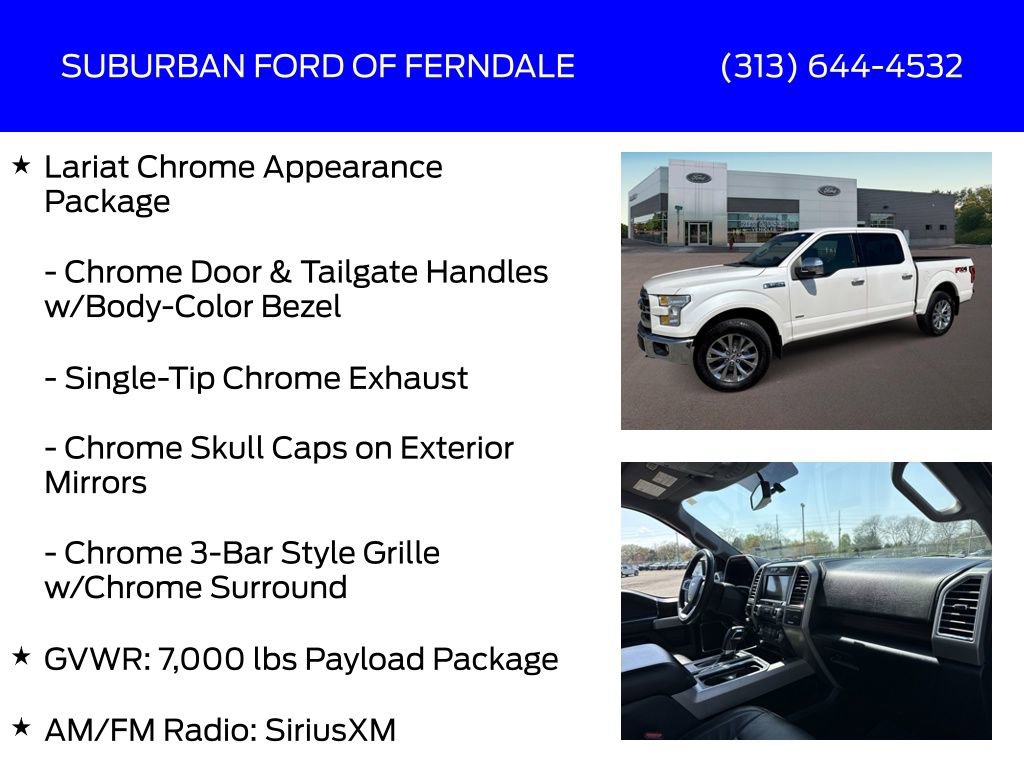 Used 2016 Ford F150 Lariat w/ Equipment Group 501A Mid AWD/4WD image 13