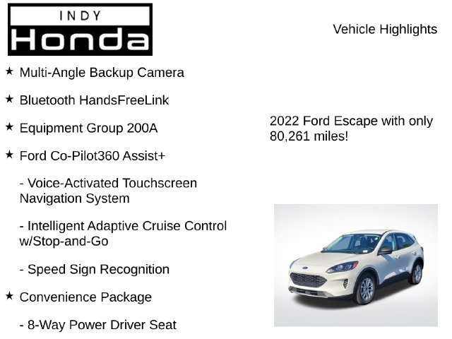 Used 2022 Ford Escape SE w/ Convenience Package FWD image 8