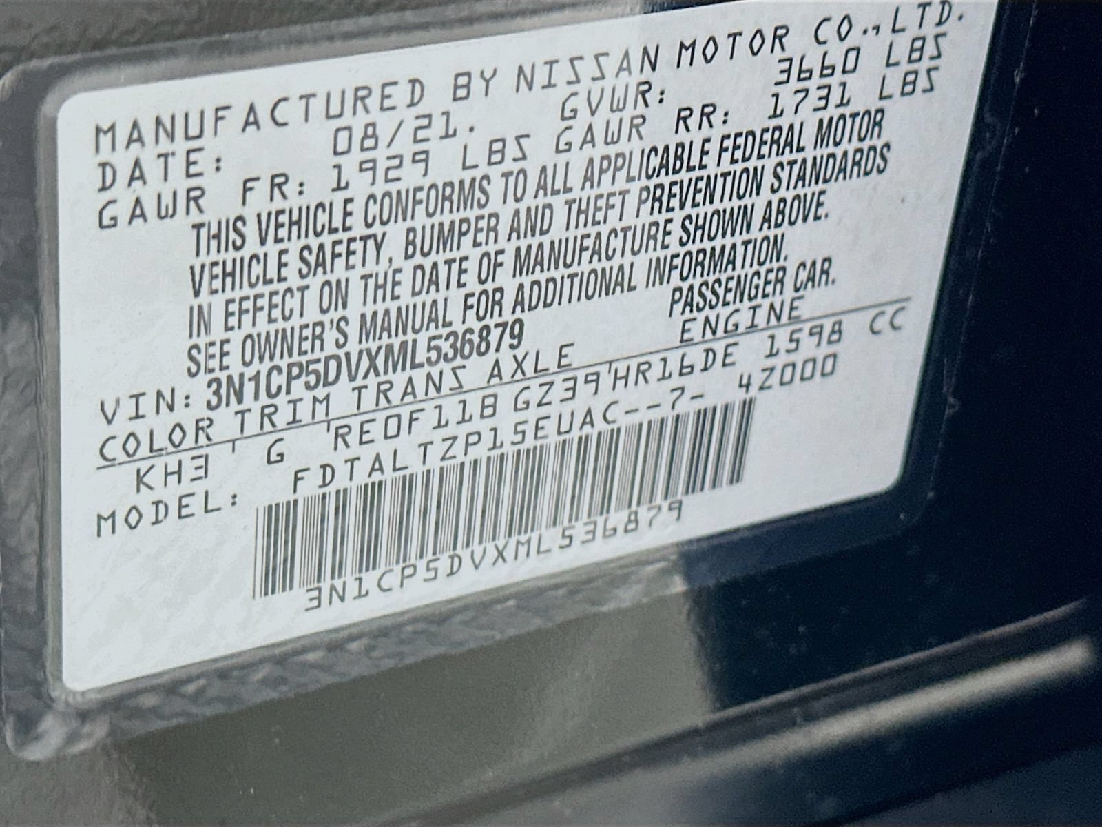 Used 2021 Nissan Kicks SR FWD image 29