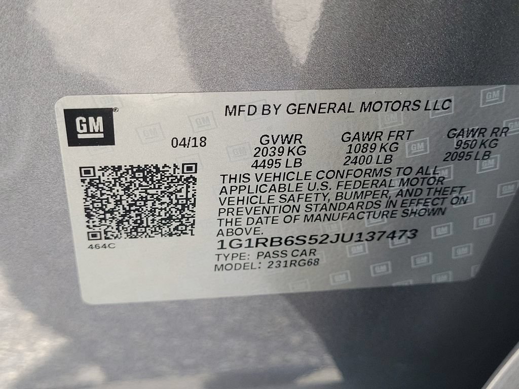 Used 2018 Chevrolet Volt Premier w/ Driver Confidence Package FWD image 26