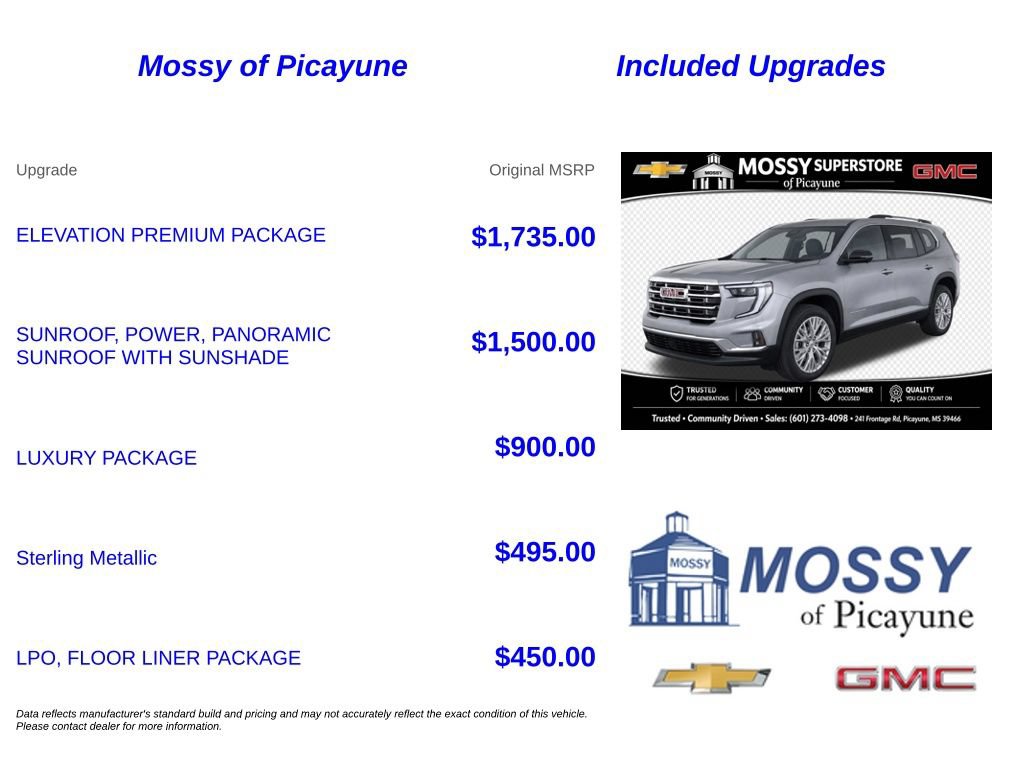 Used 2026 GMC Acadia Elevation w/ Elevation Premium Package FWD image 7