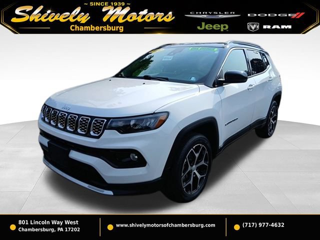 Certified 2024 Jeep Compass Limited w/ Sun and Sound Group AWD/4WD 360° Tour
