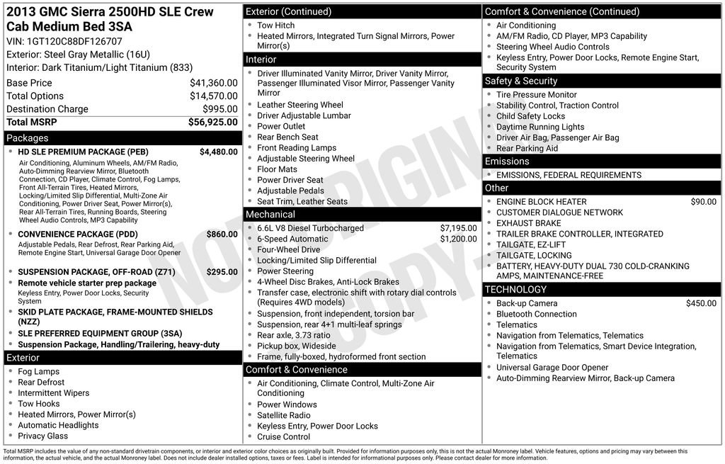 Used 2013 GMC Sierra 2500 SLE w/ HD SLE Premium Package image 7