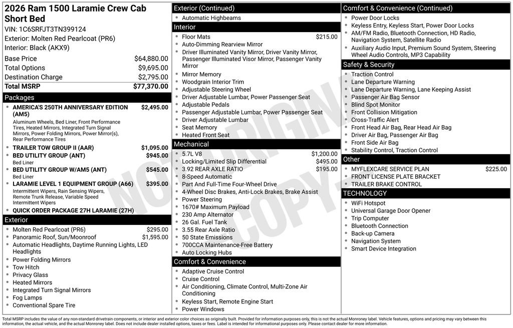 New 2026 RAM 1500 Laramie AWD/4WD image 6