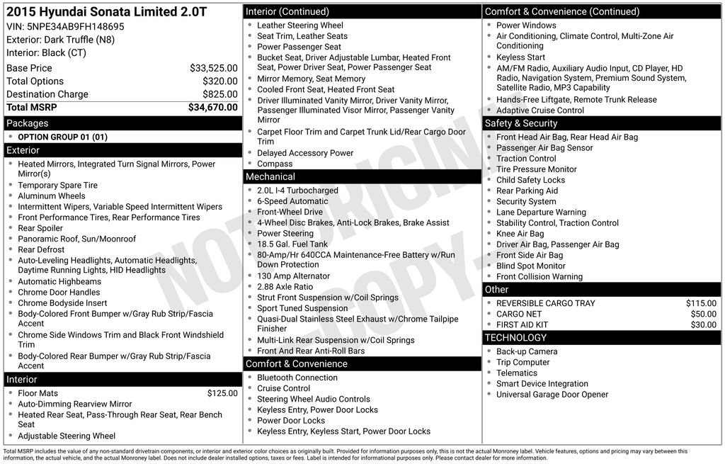 Used 2015 Hyundai Sonata Limited 2.0T image 4