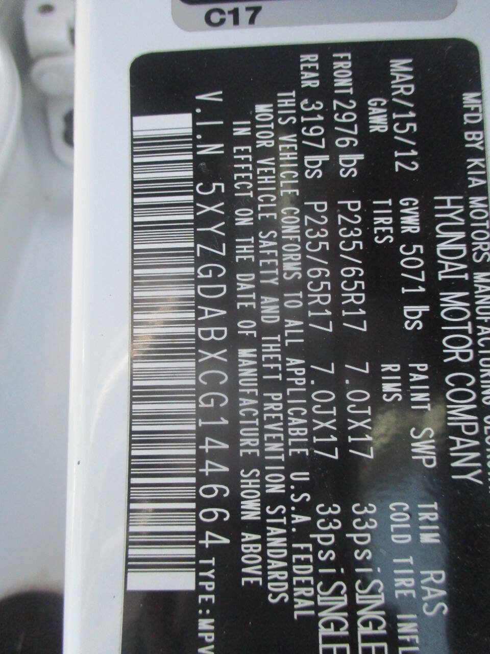 Used 2012 Hyundai Santa Fe GLS image 15