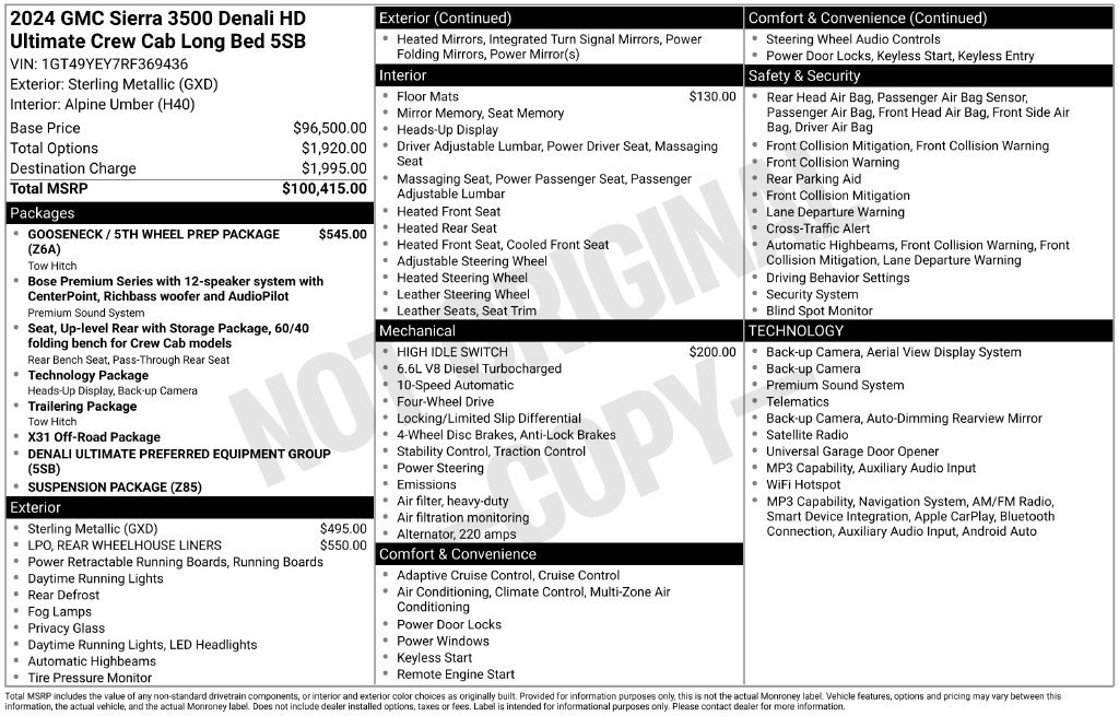 Used 2024 GMC Sierra 3500 Denali Ultimate AWD/4WD image 39
