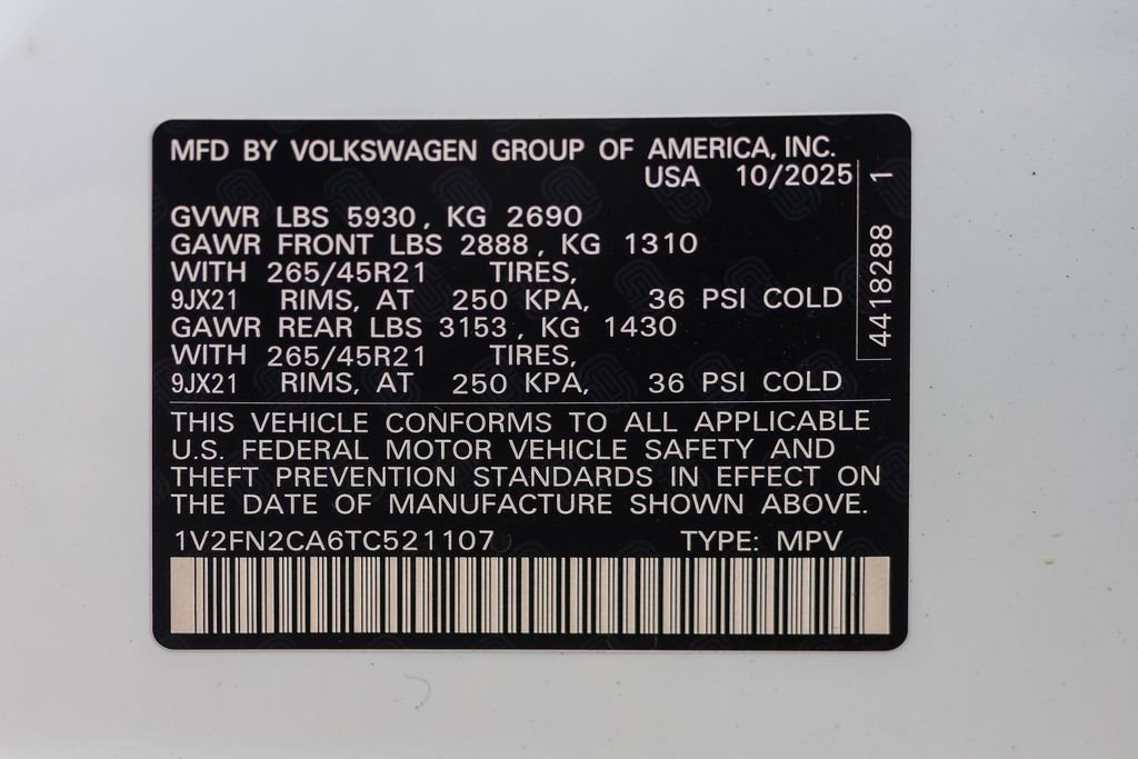 New 2026 Volkswagen Atlas SEL Premium R-Line AWD/4WD image 48