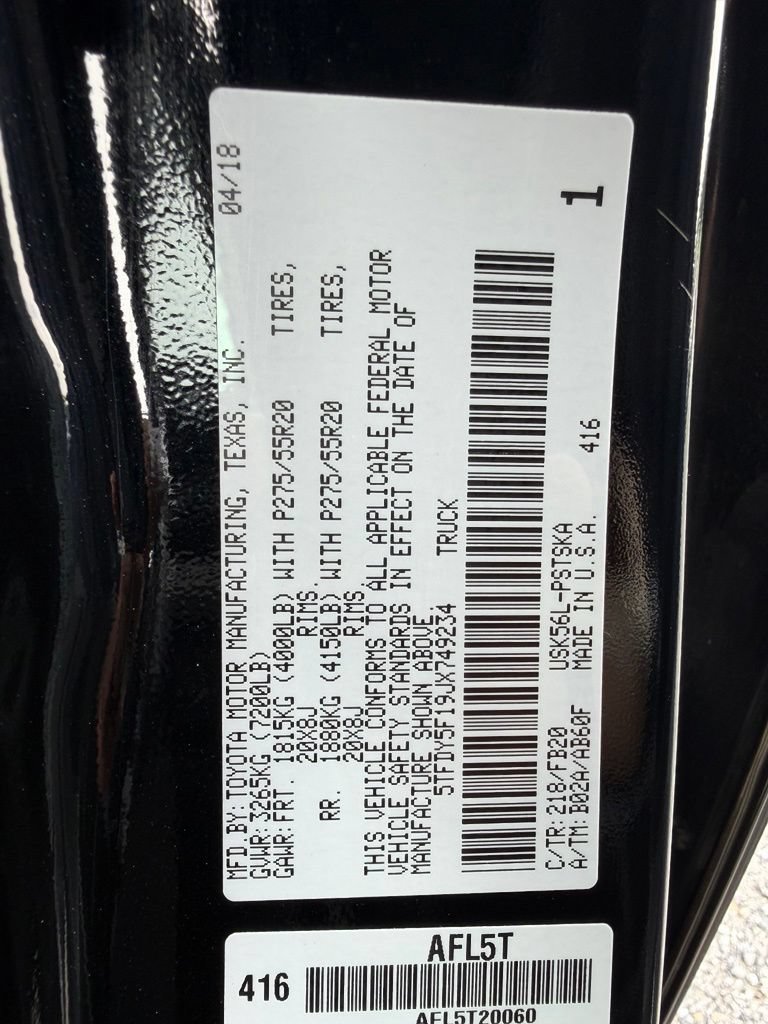 Used 2018 Toyota Tundra SR5 w/ TRD Sport Package AWD/4WD image 26