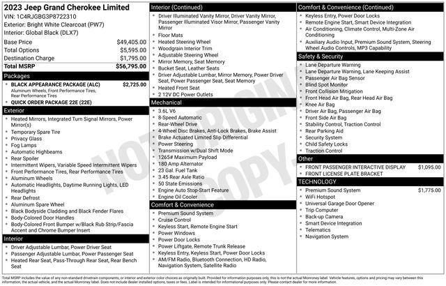 Used 2023 Jeep Grand Cherokee Limited w/ Black Appearance Package RWD image 37