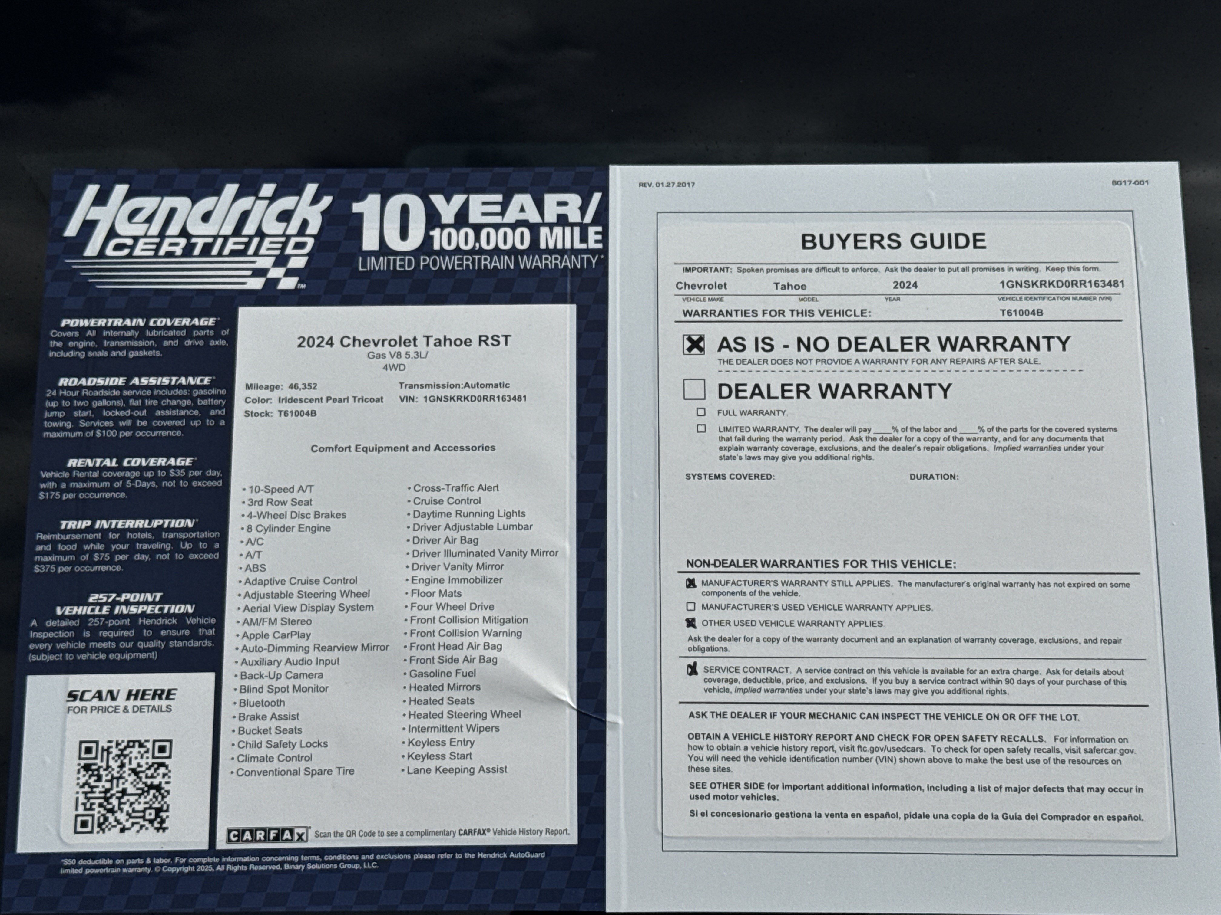 Used 2024 Chevrolet Tahoe RST w/ Luxury Package AWD/4WD image 41