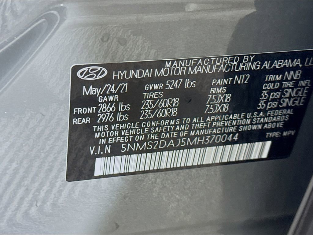 Certified 2021 Hyundai Santa Fe SEL image 34