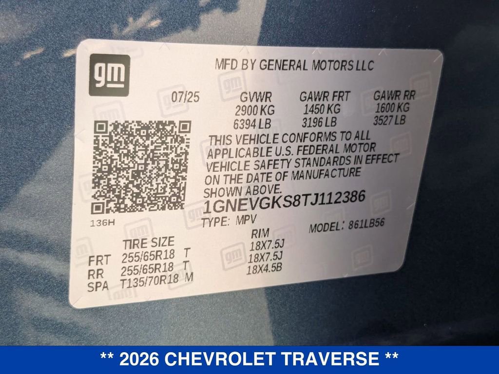 New 2026 Chevrolet Traverse LT w/ Driver Confidence Package AWD/4WD image 36