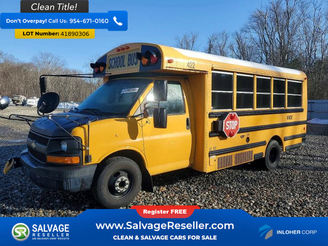 Used 2012 Chevrolet Express 3500 Extended w/ School Bus Package RWD image 3