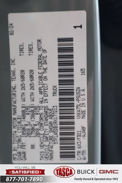Used 2024 Toyota Tundra SR5 w/ SR5 Convenience Package AWD/4WD image 30