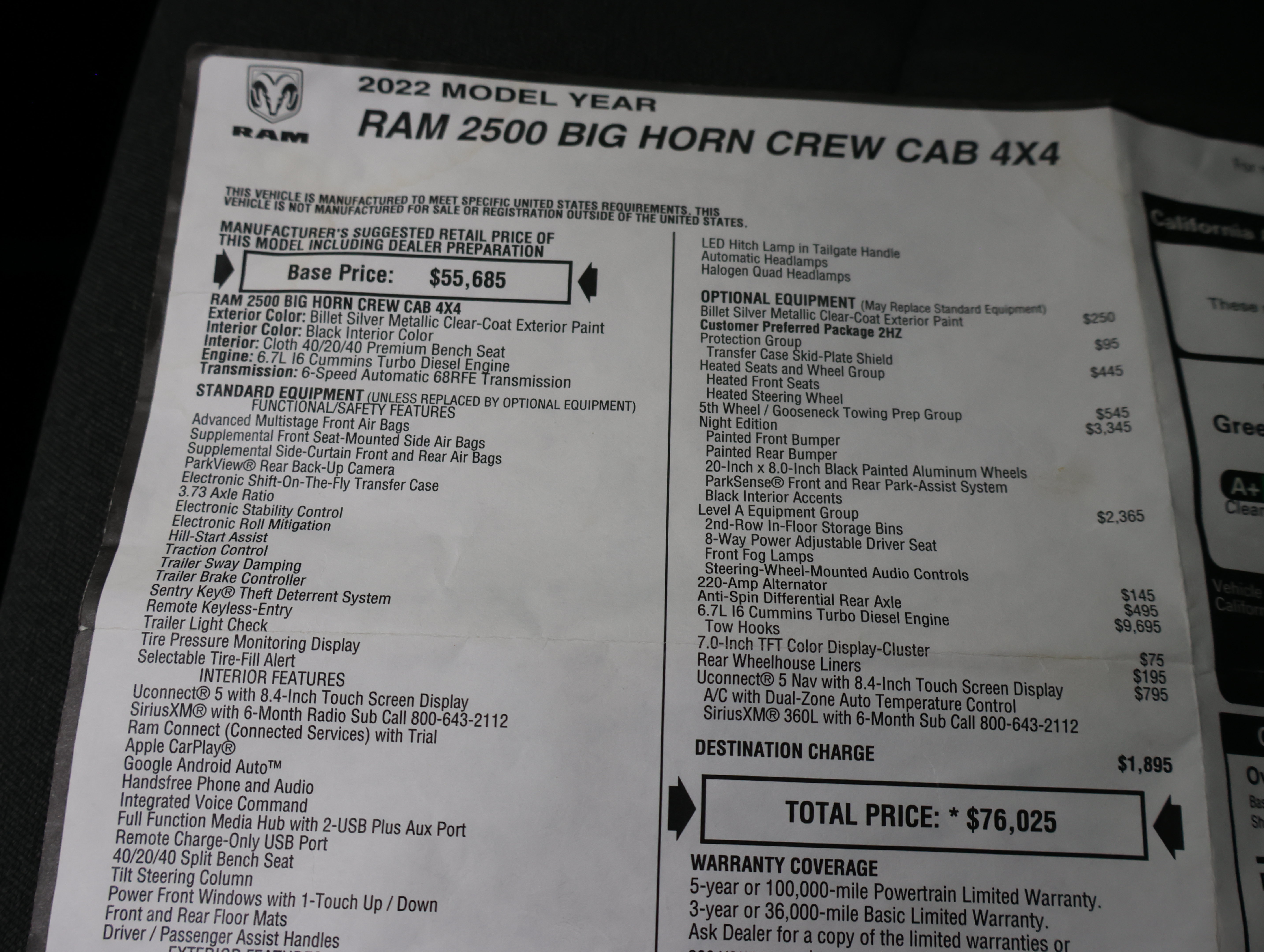 Used 2022 RAM 2500 Big Horn w/ Night Edition AWD/4WD image 70