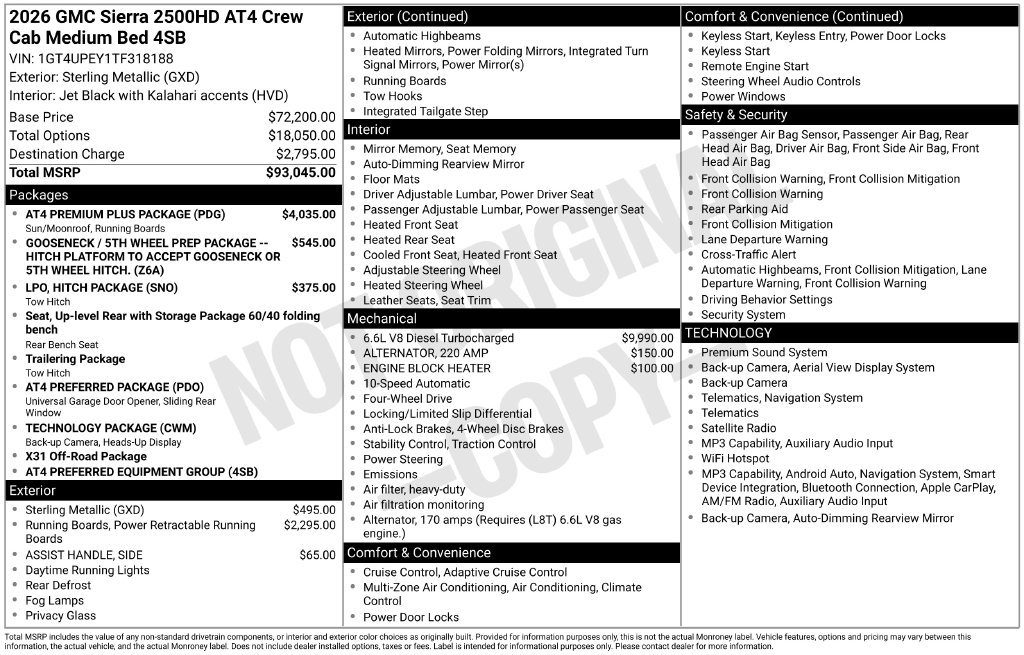 New 2026 GMC Sierra 2500 AT4 w/ AT4 Premium Plus Package AWD/4WD image 42