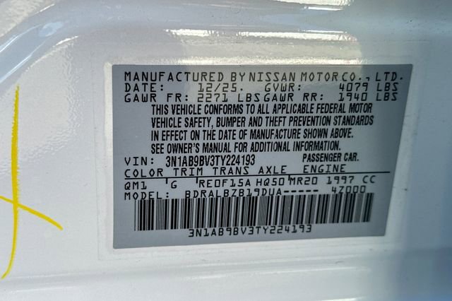 New 2026 Nissan Sentra S w/ Floor Mat Package image 26