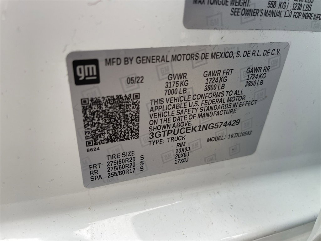 Used 2022 GMC Sierra 1500 Elevation w/ LPO, Elevation Black Package image 33