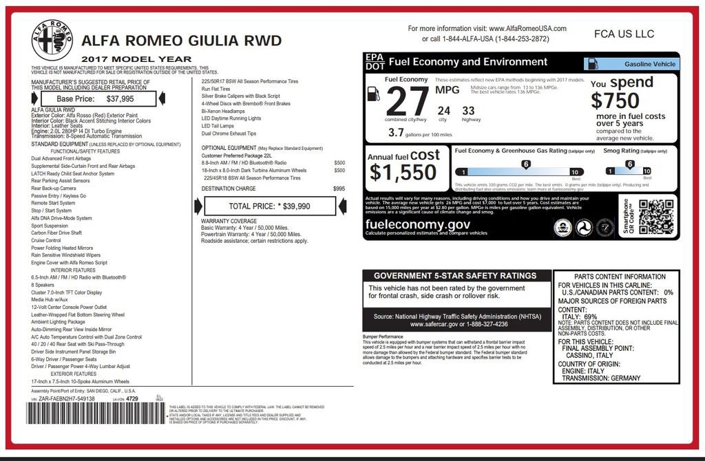 Used 2017 Alfa Romeo Giulia image 3