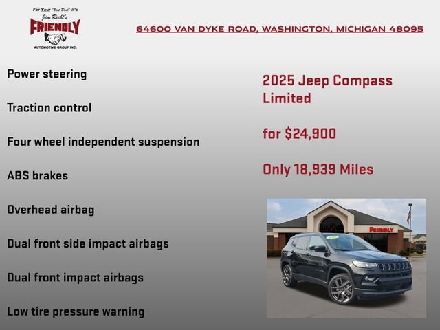 Used 2025 Jeep Compass Limited w/ Sun & Sound Group AWD/4WD image 20