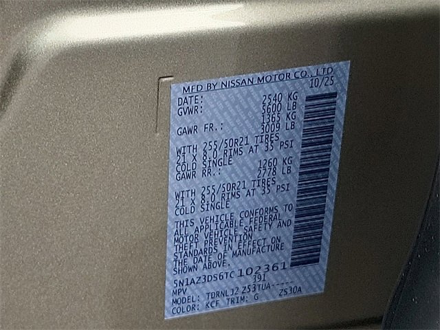 New 2026 Nissan Murano Platinum w/ Cargo Package image 9