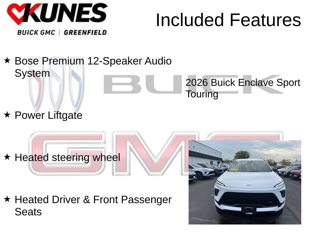 New 2026 Buick Enclave Sport Touring w/ LPO, Floor Liner Package image 3