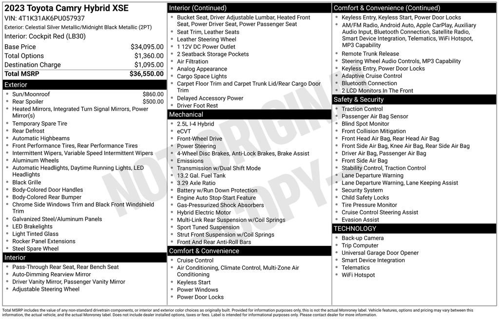 Used 2023 Toyota Camry XSE FWD image 41
