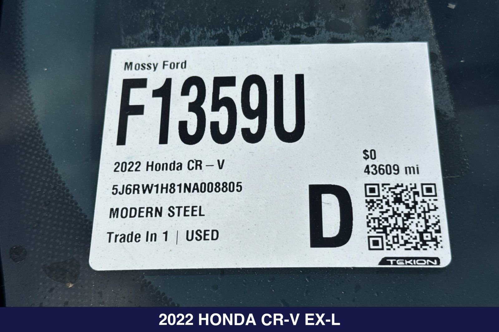 Used 2022 Honda CR-V EX-L image 2
