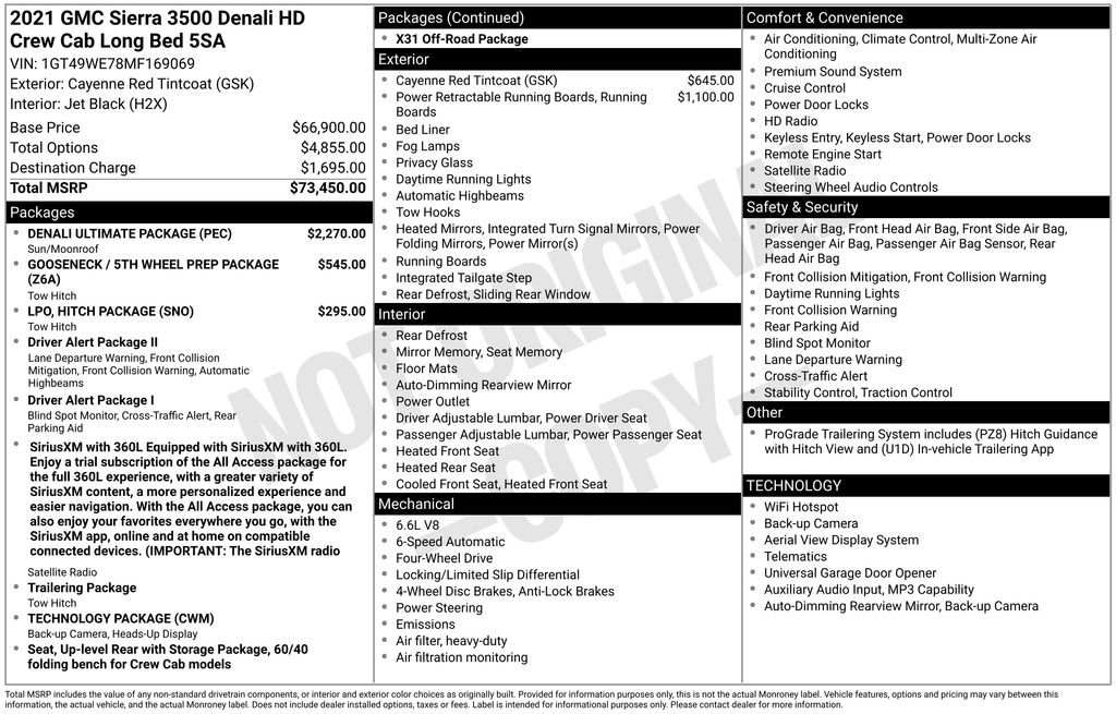 Used 2021 GMC Sierra 3500 Denali w/ Denali Ultimate Package AWD/4WD image 37